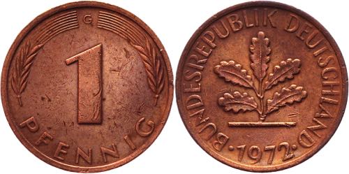 Germany - FRG 1 Pfennig 1972 G ... 