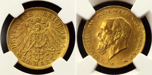 Germany - Empire Bavaria 20 Mark ... 