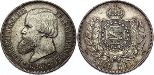 Brazil 2000 Reis 1869