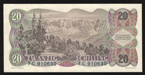 Austria 20 Schilling 1956
