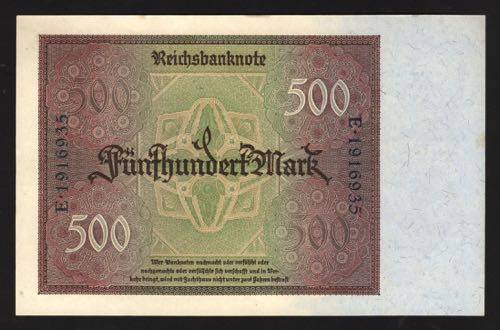 Germany - Weimar Republic 500 Mark ... 