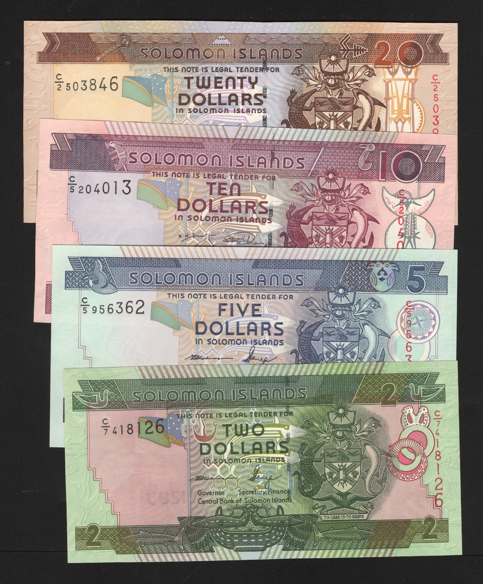 Solomon Islands 2-5-10-20 Dollars ... 