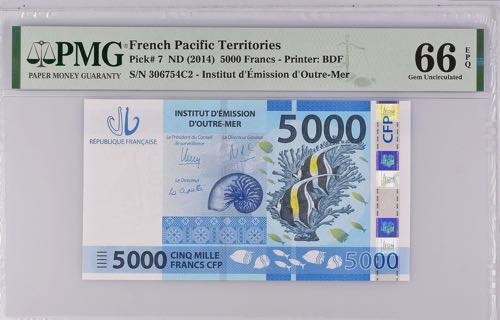 French Pacific Territories 5000 ... 