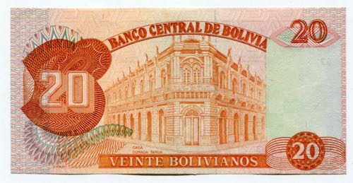 Bolivia 20 Bolivianos 1993