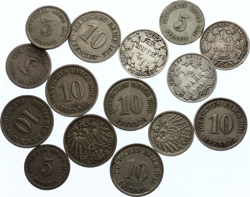 Germany - Empire Lot of 15 Coins ... 