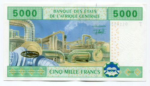 Central African States 5000 Francs ... 