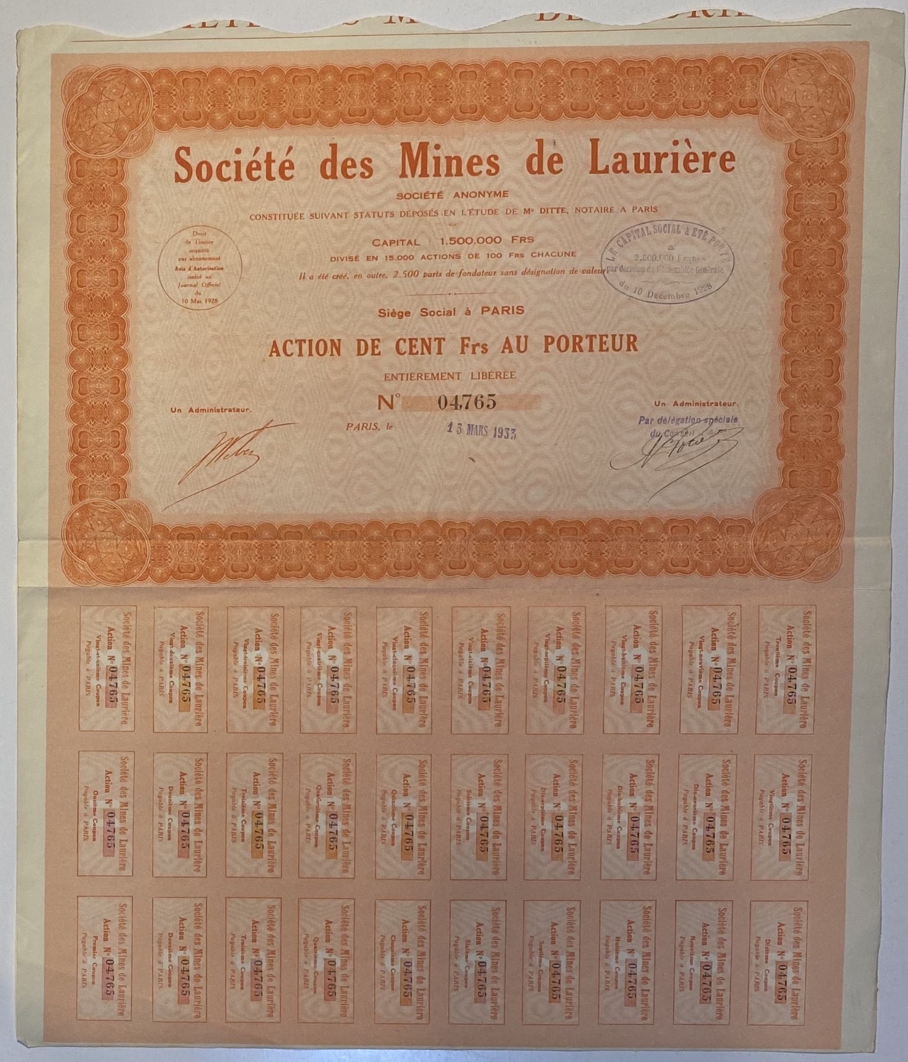 France Paris Lauriere Mining ... 