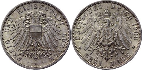 Germany - Empire Lubeck 3 Mark ... 