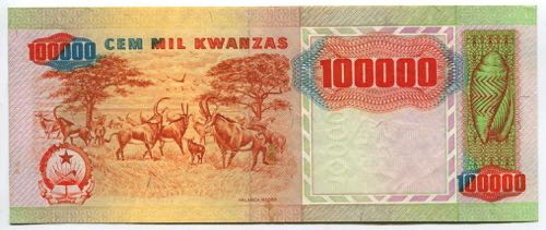 Angola 100000 Kwanzas 1991