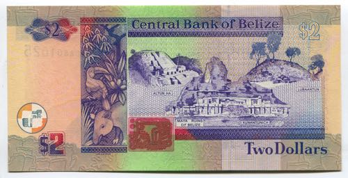 Belize 2 Dollars 1999