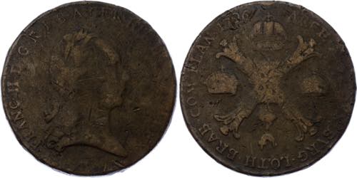 KM# 239; Copper 28.60g; Franz II