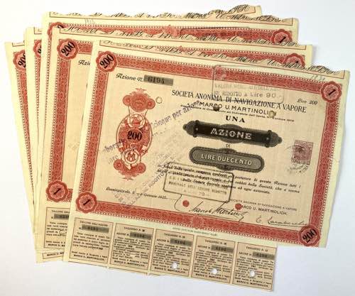 Italy Lot of 6 Bonds 1926 With ... 