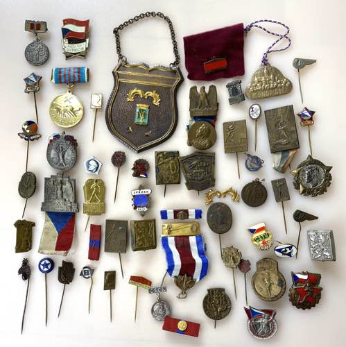 Czechoslovakia Lot of 54 Badges, ... 