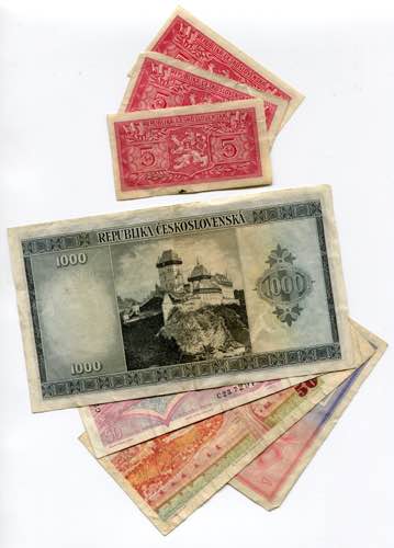 Czechoslovakia Lot of 7 Banknotes ... 
