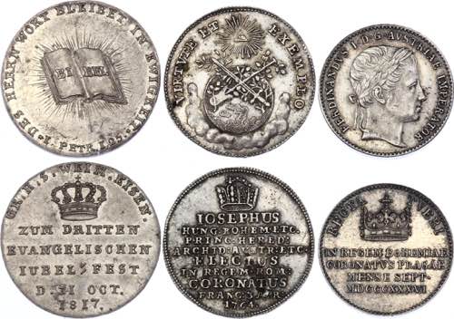 Austria Lot of 3 Silver Token 1764 ... 