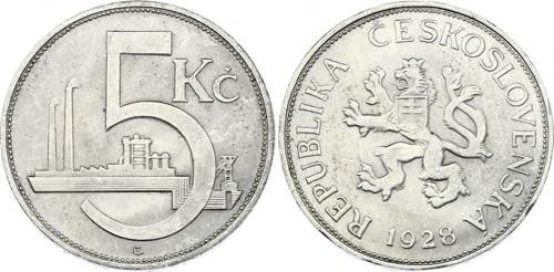 Czechoslovakia 5 Korun 1928 KM# ... 
