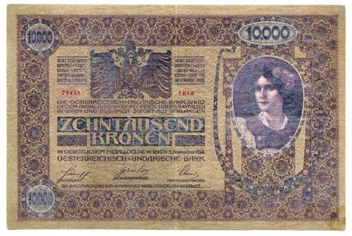 Austria 10000 Kronen 1918 P# 64