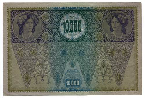 Austria 10000 Kronen 1918 P# 65; ... 