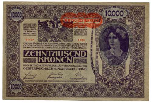Austria 10000 Kronen 1918 P# 65; ... 