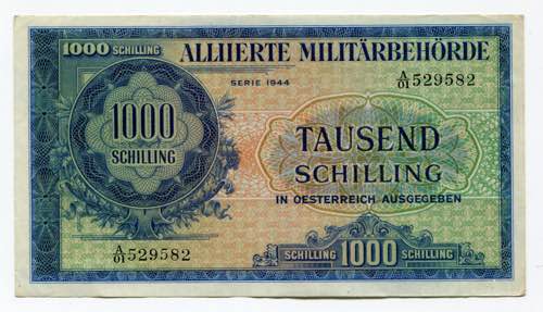 Austria 1000 Schilling 1944 P# ... 