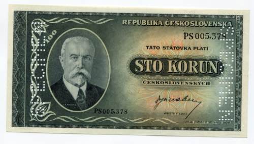 Czechoslovakia 100 Korun 1945 (ND) ... 