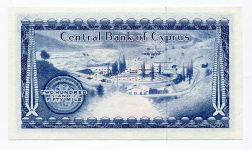 Cyprus 250 Mils 1964 Specimen P# ... 
