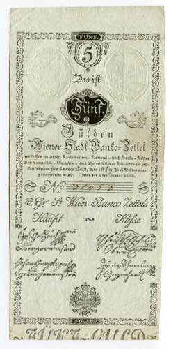 Austria 5 Gulden 1800 P# A31; VF
