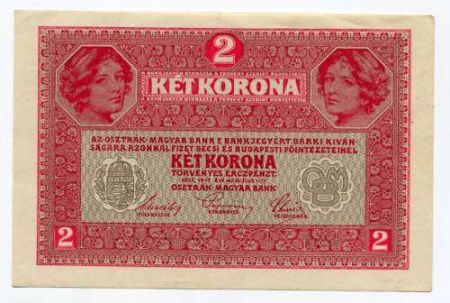 Austria 2 Kronen 1917 P# 21; UNC