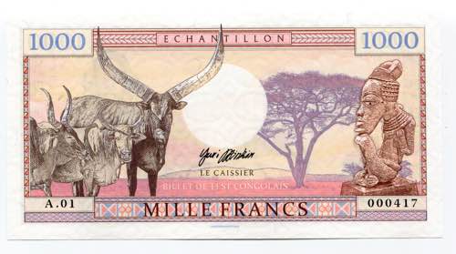 Congo 1000 Francs 2018 Specimen ... 
