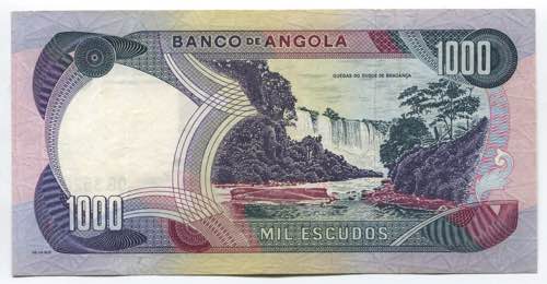 Angola 1000 Escudos 1972 P# 103; ... 