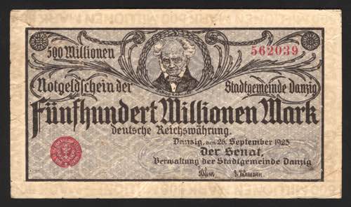 Danzig 500 Millions Mark 1923 Rare ... 