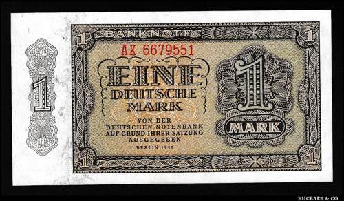 Germany - DDR 1 Mark 1948 P# 9b; ... 