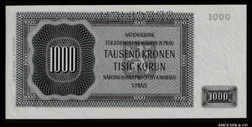 Bohemia & Moravia 1000 Korun 1944 ... 