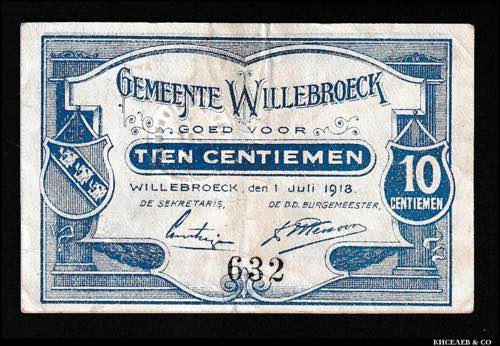 Belgium Willebroeck 10 Centimes ... 