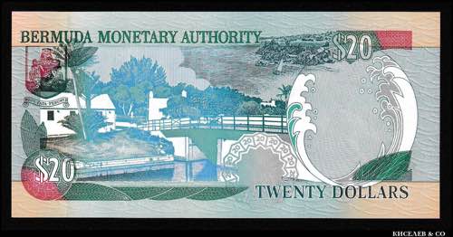 Bermuda 20 Dollars 2000 P# 53; UNC