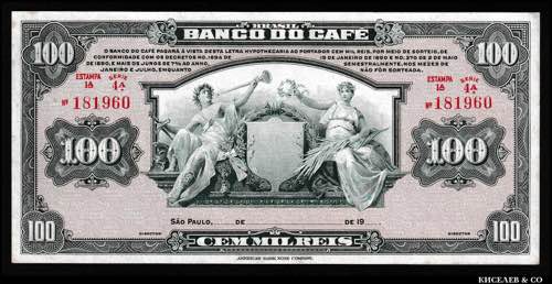 Brazil Banco do Cafe 100 Mil Reis ... 