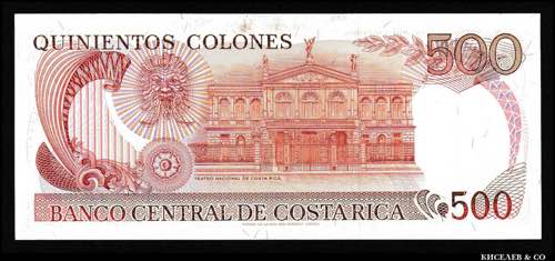 Costa Rica 500 Colones 1989 P# ... 