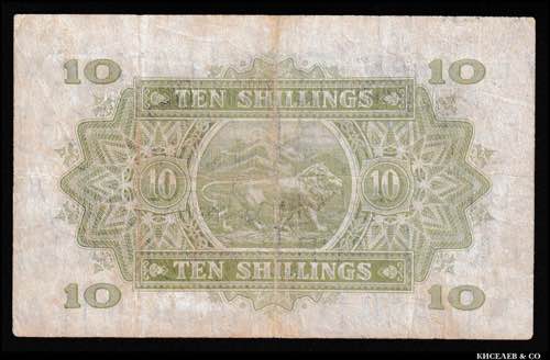 East Africa 10 Shillings 1950 P# ... 