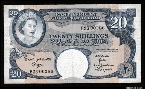 East Africa 20 Shillings 1958 - ... 