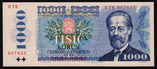 Czechoslovakia 1000 Korun 1985 P# ... 