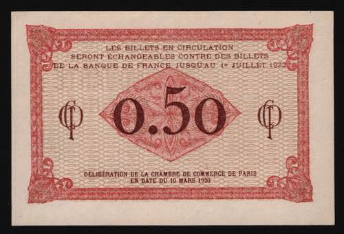 France 50 Centimes 1920 Chambre de ... 