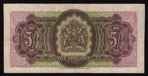 Bermuda 5 Shillings 1957 P# 18b; VF