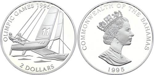 Bahamas 2 Dollars 1995 Olimpic ... 