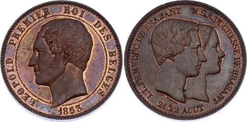 Belgium 10 Centimes 1853 X# 1.1; ... 