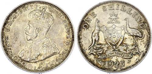 Australia 1 Shilling 1925 KM# 26; ... 