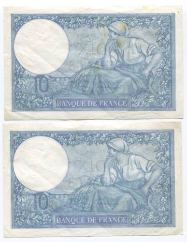 France 10 Francs 1939 Consecutive ... 