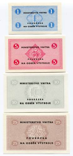 Czechoslovakia Lot of 6 Vouchers ... 