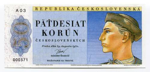Czechoslovakia 50 Korun 1950 Podle ... 
