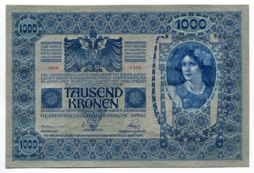 Austria 1000 Kronen 1902 P# 8a; ... 