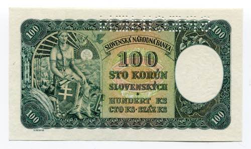 Slovakia 100 Korun 1940 Specimen ... 